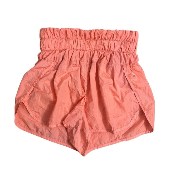 Free People Shorts the Way Home Orange Neon Casual High Waisted Gym Size Small - Picture 3 of 7